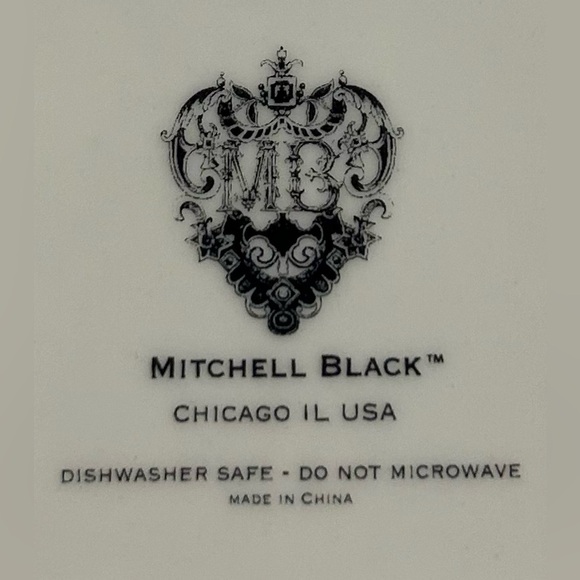 Set of 4 Mitchell Black, Hilts & Dagger Appetizer Plates 4.5” - Picture 3 of 5